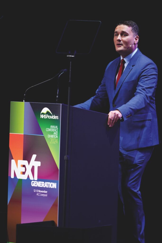 Health Secretary Wes Streeting delivering a keynote speech on the second day of the 2024 NHS Providers conference and exhibition, at the ACC Liverpool. Picture date: Wednesday November 13, 2024.