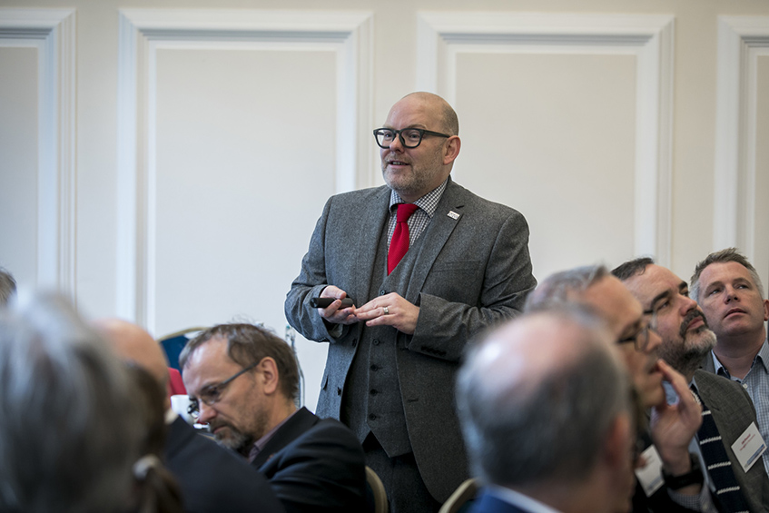 Paul Taylor-Pitt (centre) lead a frank discussion about perceptions of NHS managers at the MiP Members' Summit in October 2017 - the catalyst for the union's new Managers Matter campaign.