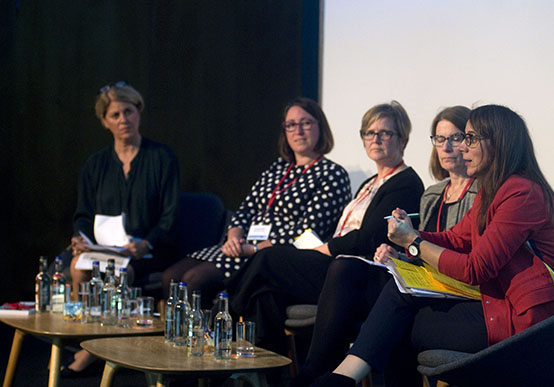 UNISON head of health Sara Gorton speaks in the debate, which was chaired by Channel 4's Victoria Macdonald